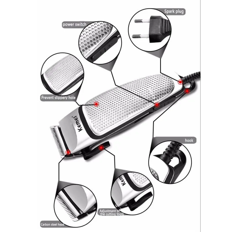 Kemei KM-4639 Electric Clipper Hair Clippers Professional Trimmer Household Low Noise Beard Machine Personal Care Haircut Tool - Image 4