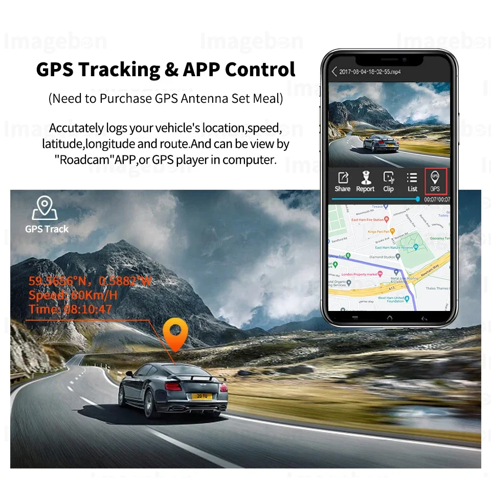Imagebon 12" 4K ADAS Dash Cam Wireless CarPlay & Android Auto 5G WiFi Rearview Mirror Car DVR GPS FM Bluetooth Night Vision - Image 6